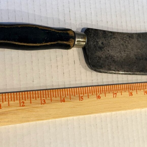 Vintage Meat Cleaver with wood handle symbol may be from National Knife Company - Picture 2 of 3